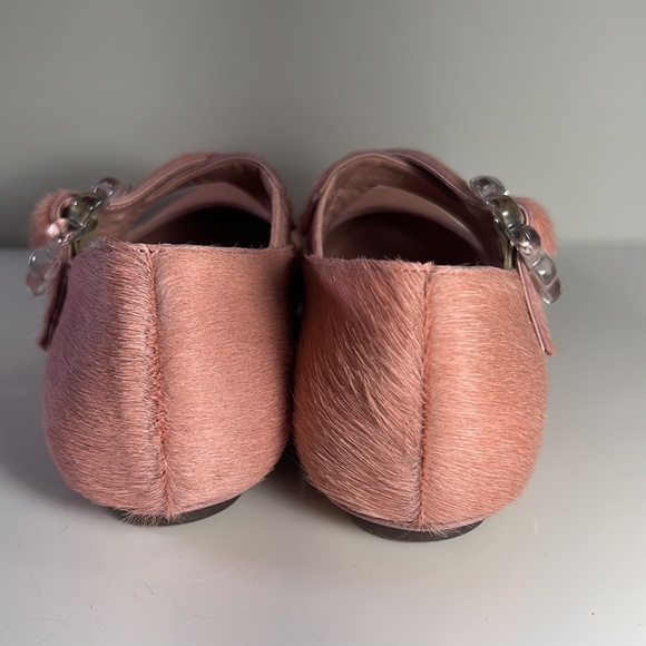 Simone Rocha Pink Ponyhair Pointed Flats w/Crisscross Straps Eur 38, US 7.5-8 - Picture 4 of 10